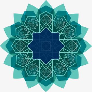 绿色线条花纹免抠