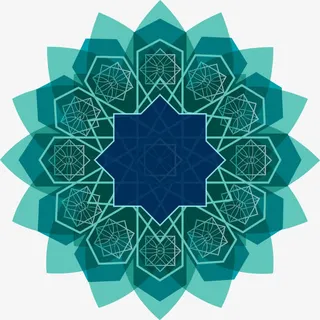 绿色线条花纹免抠