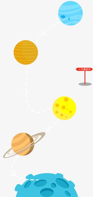 手绘风星球元素免抠