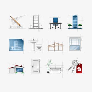 h5素材建筑元素免抠