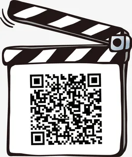 卡通黑白二维码设计免抠