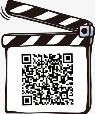 卡通黑白二维码设计免抠