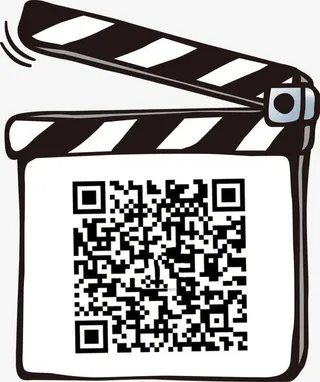 卡通黑白二维码设计免抠