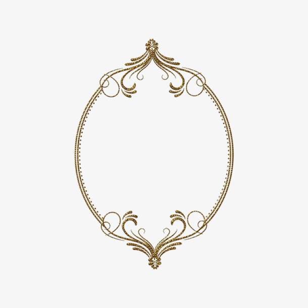 欧式复古花纹边框免抠