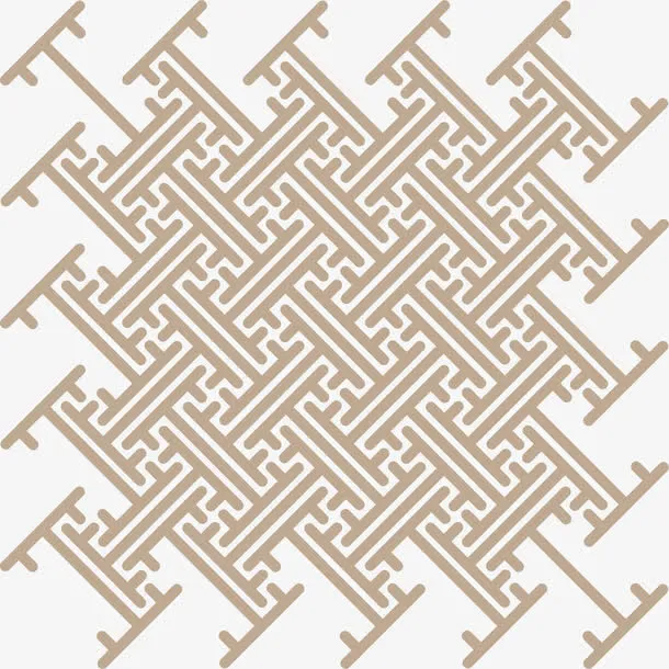 折线古代窗纹纹理免抠