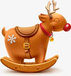 驯鹿木马玩具免抠