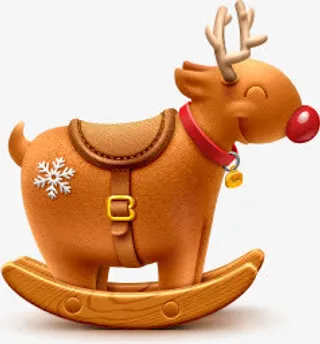驯鹿木马玩具免抠