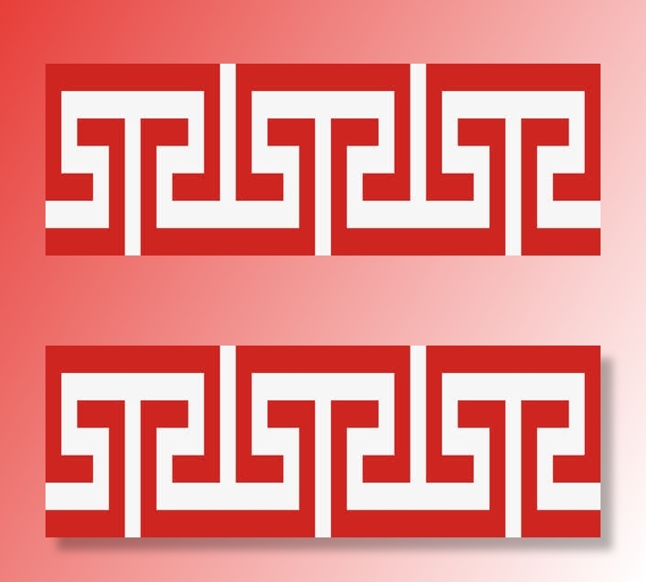 红色矢量回型边框图免抠