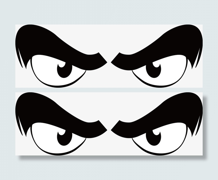 可爱卡通怒视表情免抠