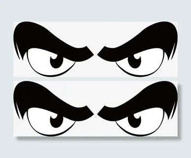 可爱卡通怒视表情免抠