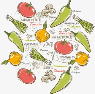 蔬果底纹免抠