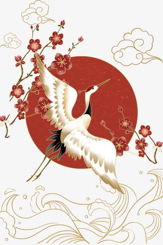 国潮元素梅花免抠