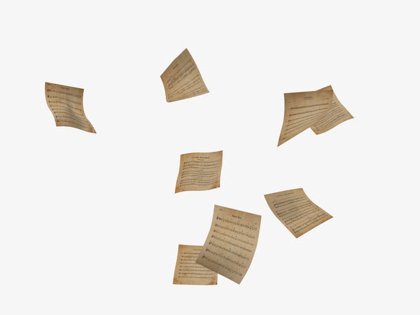 散落的纸张免抠