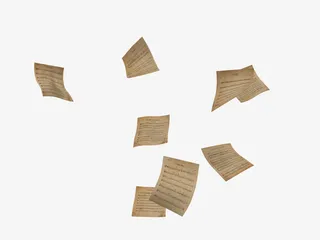 散落的纸张免抠