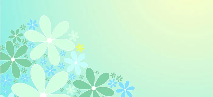 绿色清新五瓣花背景图案高清