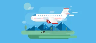 卡通飞机清新背景banner高清