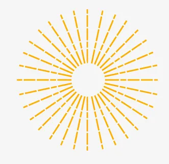 金色圆形发射光线图标免抠