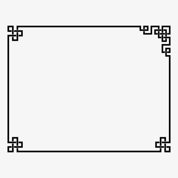 中国风传统窗框门框矢量免抠