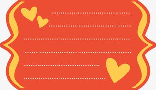 爱心贴纸便签免抠