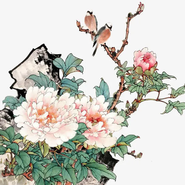 花鸟图免抠