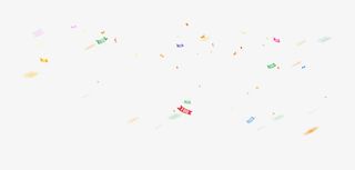 漂浮彩带优惠卷免抠