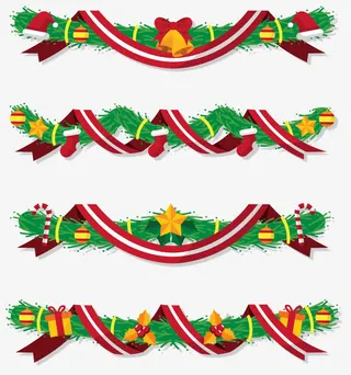 矢量手绘圣诞节包装免抠