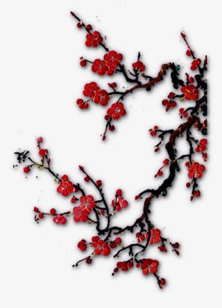 水墨梅花免抠