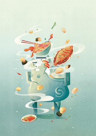 文艺清新黄山系列背景醉美黄山高清