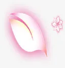 粉色梦幻花瓣招聘海报免抠