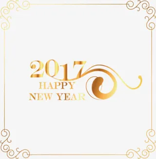 2017新年边框矢量免抠素材免抠