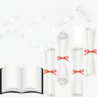 矢量卷纸免抠
