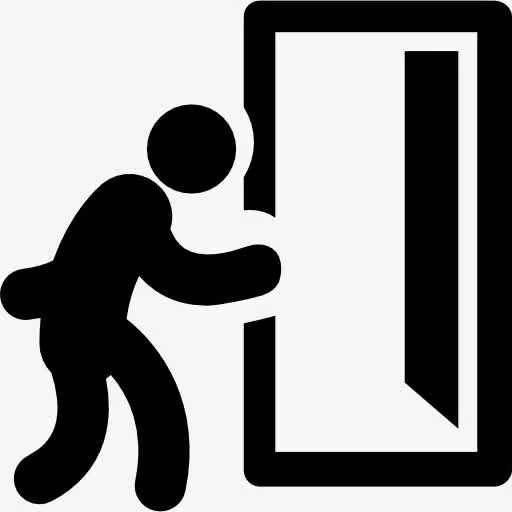 男人打开出口门图标免抠