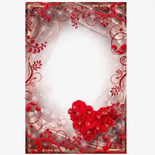 浪漫相框情人节免抠