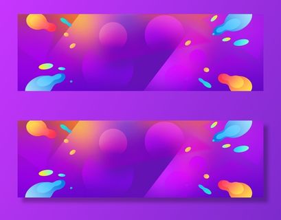 活动氛围炫彩促销海报banner高清