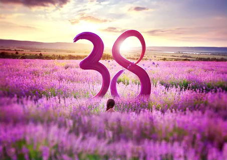 薰衣草花洋女神节背景高清