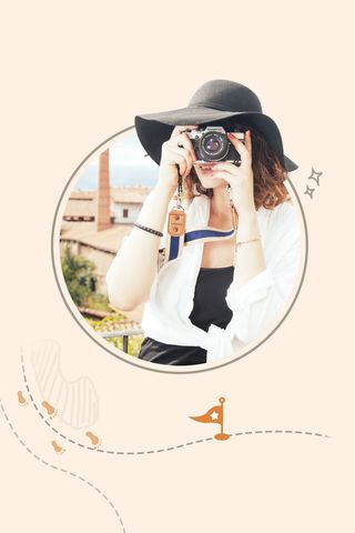 毕业季户外旅行海报背景素材高清