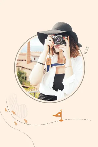 毕业季户外旅行海报背景素材高清