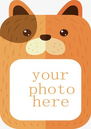 小动物相框设计免抠