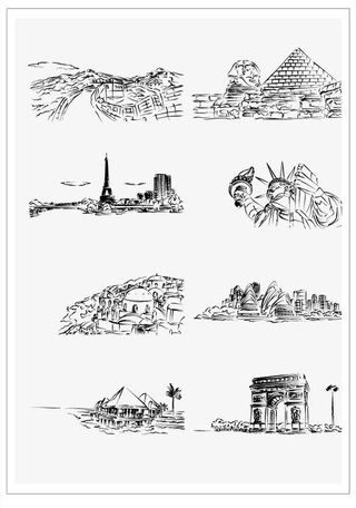 手绘建筑物,手绘,建筑,建筑物,免抠