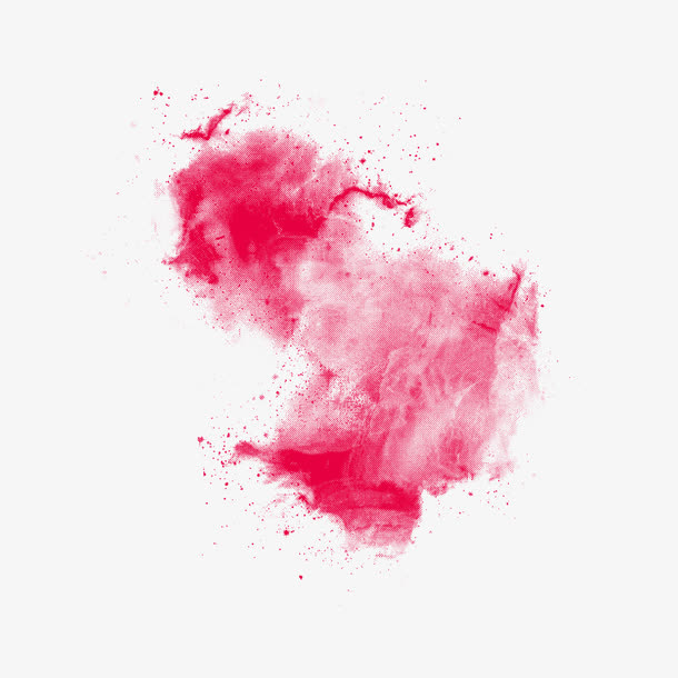 红色喷墨免抠