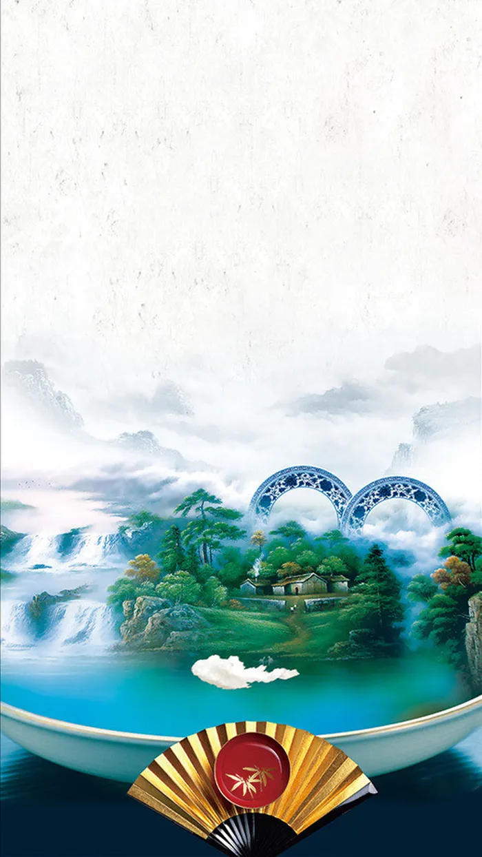 传统风格美食背景高清
