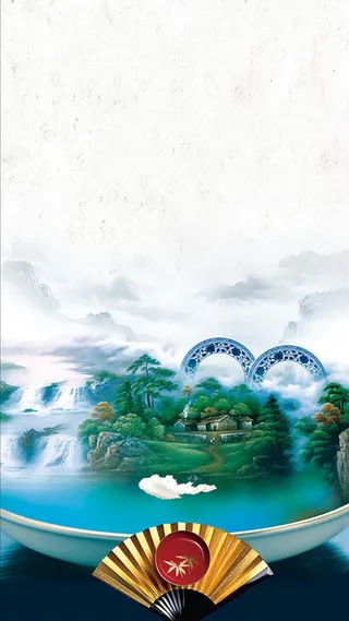 传统风格美食背景高清