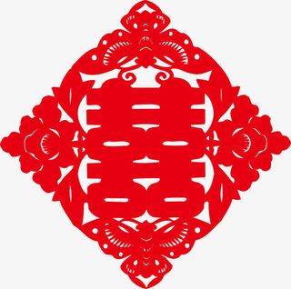 中国风喜字图案免抠