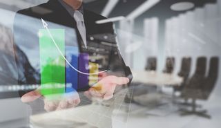 职场人物与统计图背景素材高清