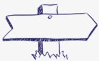 手绘涂鸦箭头免抠