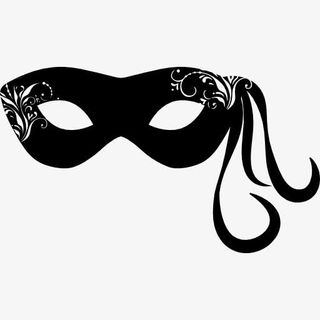狂欢节面具挂装饰线一侧图标免抠