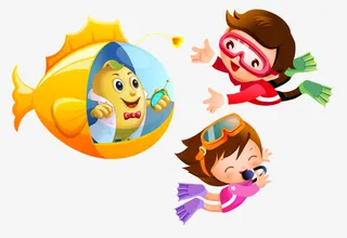 卡通潜水员免抠