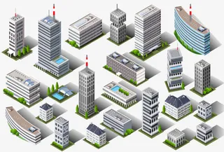 现代建筑模型免抠