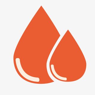 橙色水滴矢量图免抠