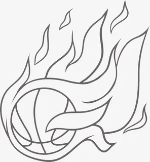 手绘篮球吉祥物矢量图案免抠